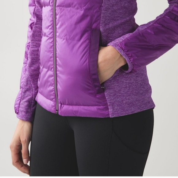 Lululemon Athletica Women's Purple Down Filled Jacket Sz Large - Picture 4 of 8